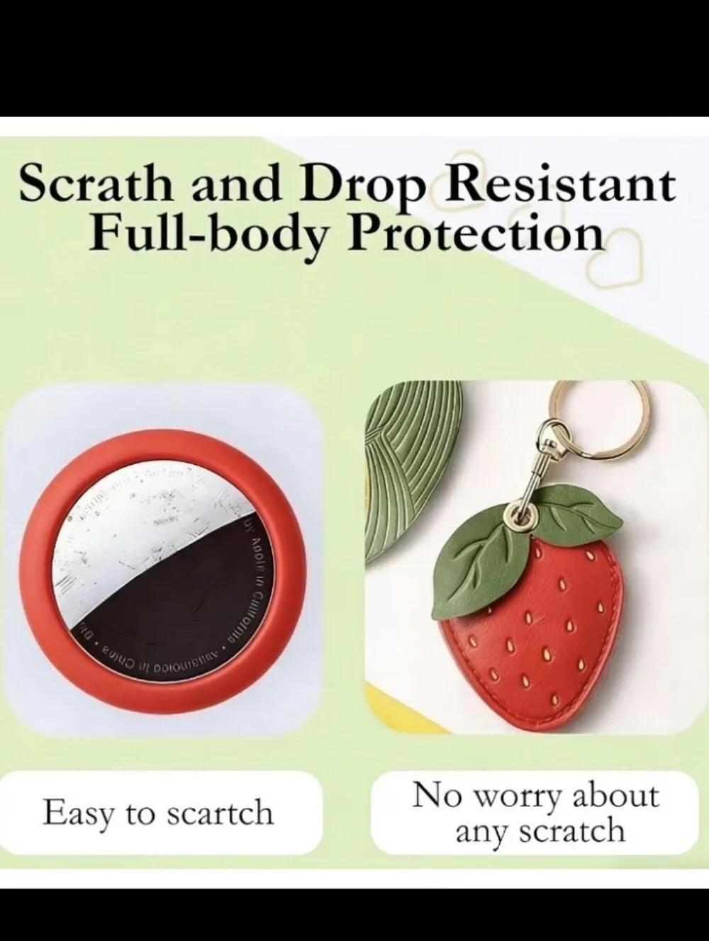 Strawberry 🍓 Air Tag Tracker Compatible Bag Charm/ Keychain NEW